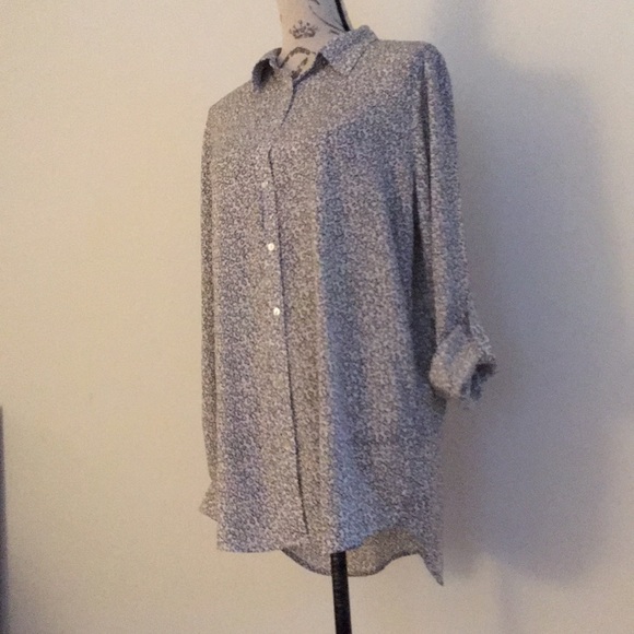 JANE and DELANCEY HEART PRINT RAYON BLOUSE - Picture 2 of 8